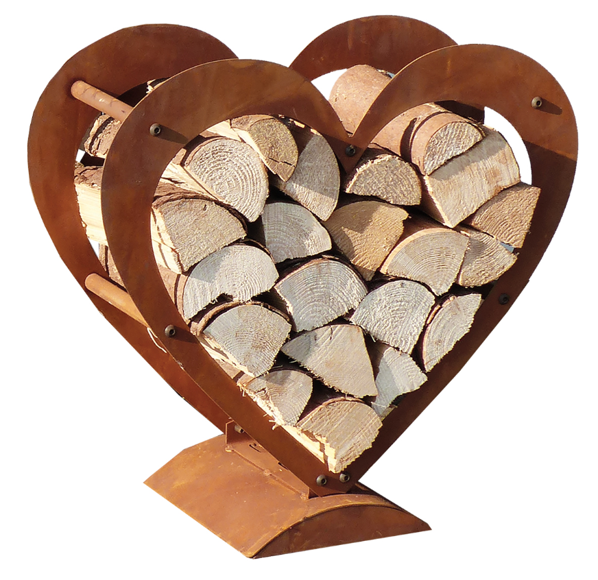 Holzregal Herz verschweißt